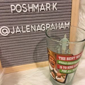 Christmas movie elf drinking glass